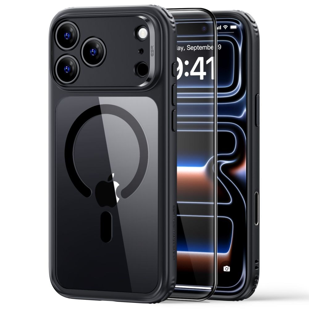 ESR Classic Hybrid MagSafe-fodral för iPhone 18 Pro Max / 17 Pro Max – Clear Black