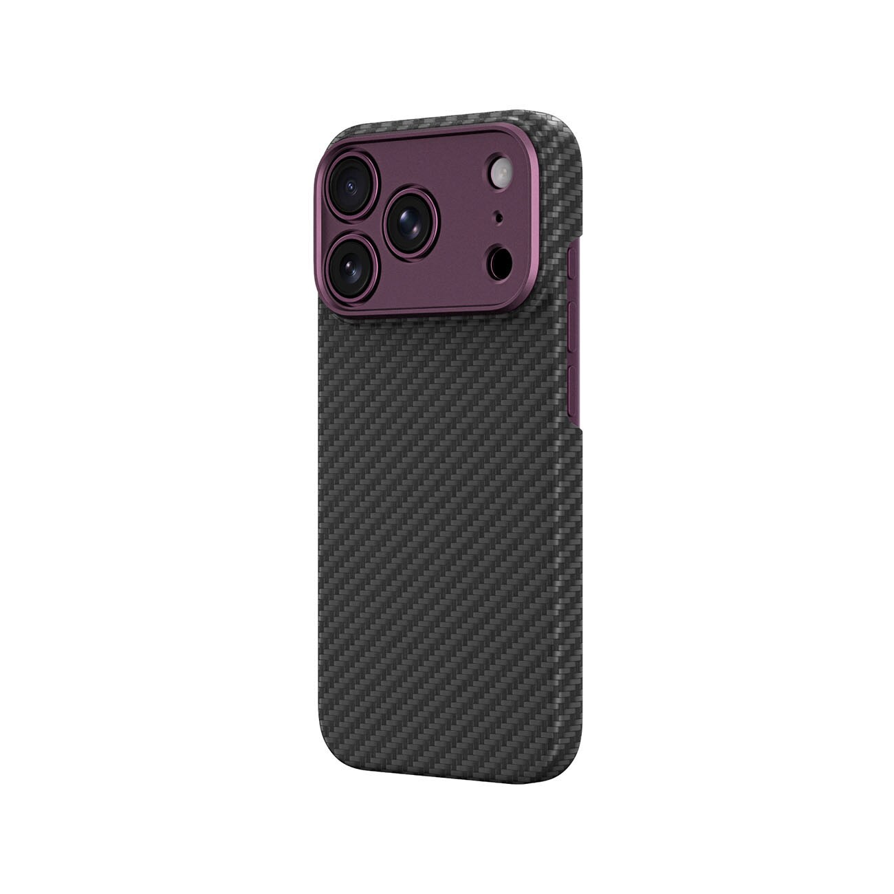 AmazingThing Titan Max-linsfodral för iPhone 18 Pro i aramidfiber med kameraskydd, MagSafe – Lila