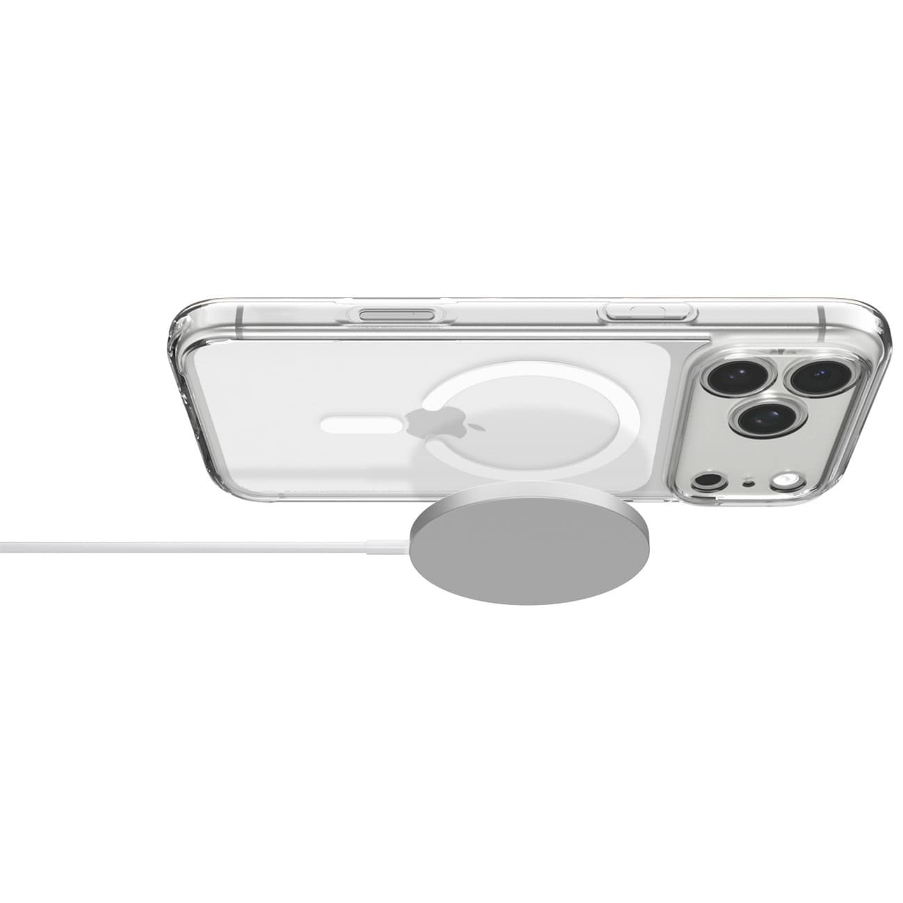 Spigen Ultra Hybrid MagSafe-etui til iPhone 18 Pro / 17 Pro – gennemsigtigt og hvidt