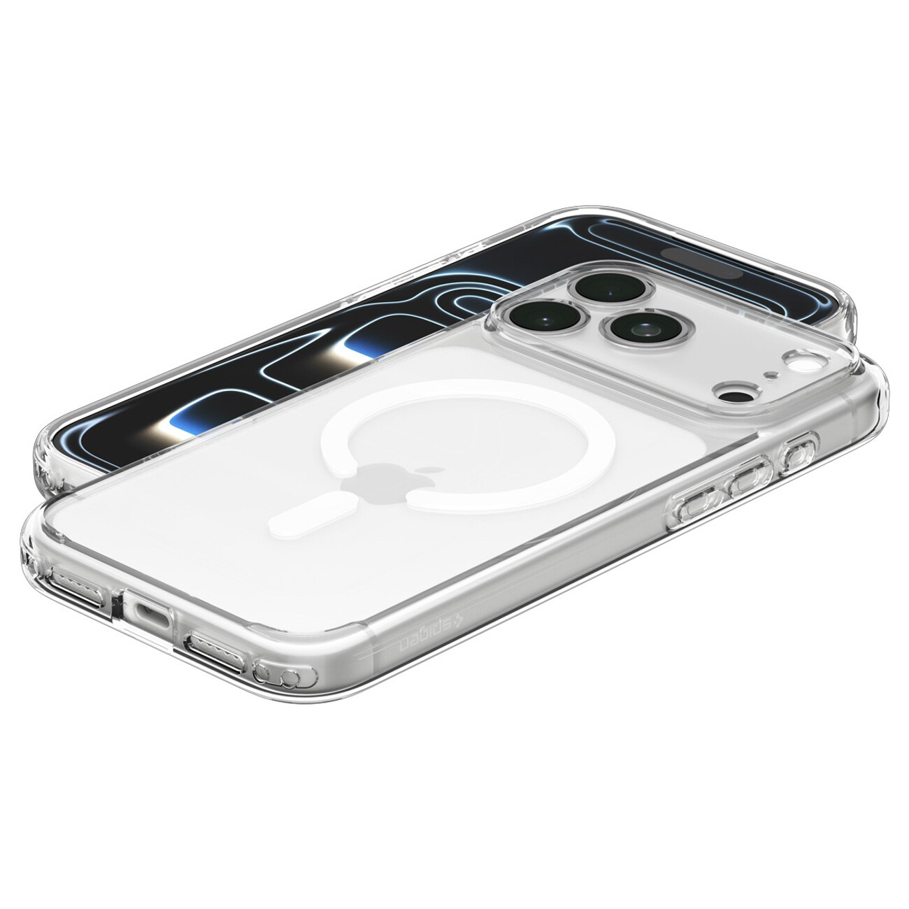 Spigen Ultra Hybrid MagSafe-etui til iPhone 18 Pro / 17 Pro – gennemsigtigt og hvidt