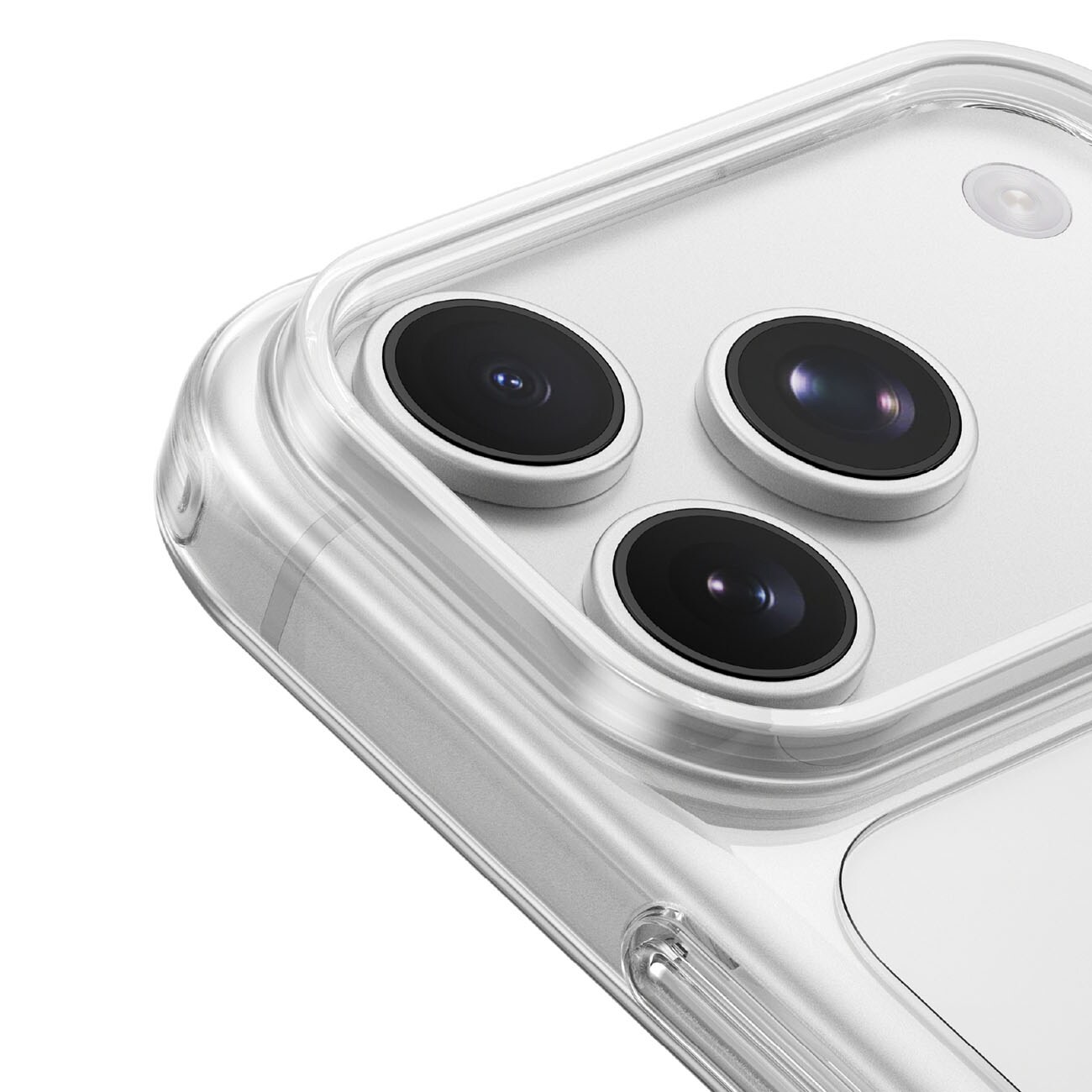 AmazingThing Minimal faldsikkert etui med 3 linser til iPhone 18 Pro Max – gennemsigtigt
