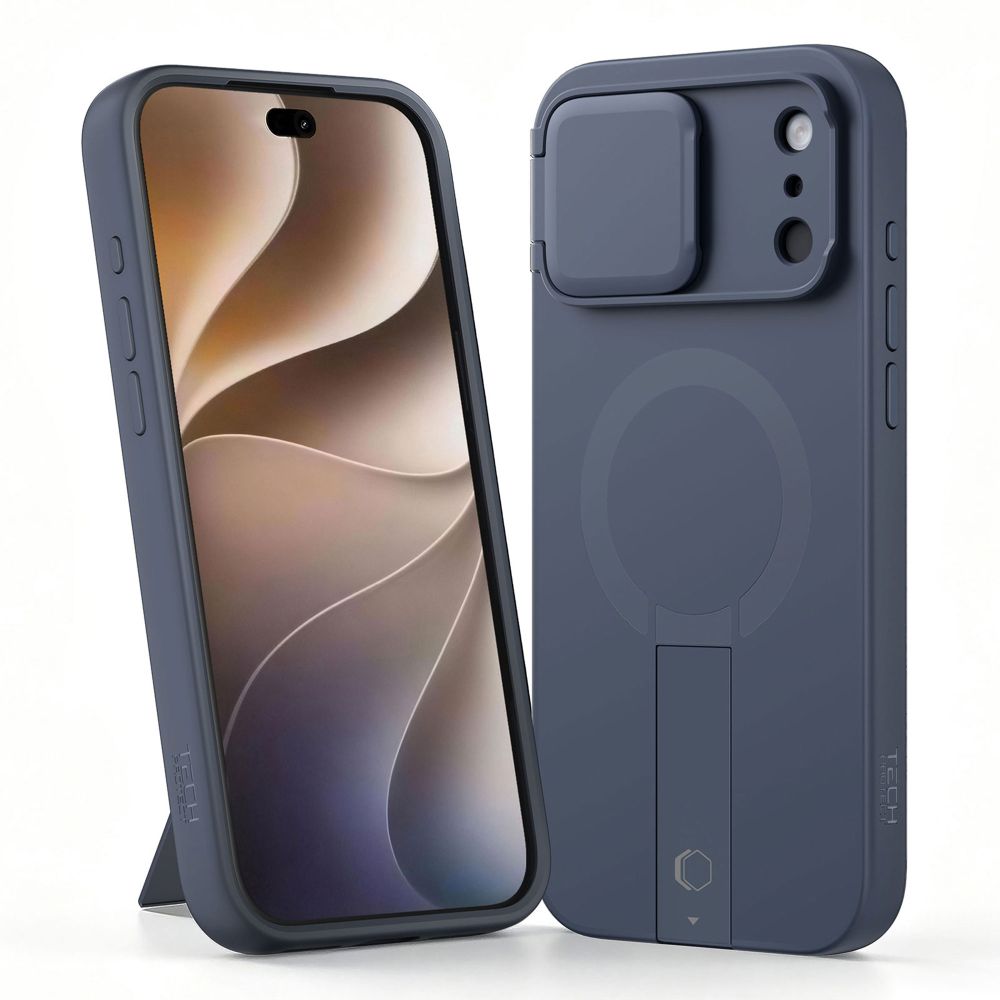 Tech-Protect Kevlar Aura MagSafe-etui til iPhone 18 Pro Max / 17 Pro Max – marineblå