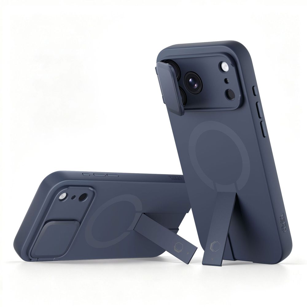 Tech-Protect Kevlar Aura MagSafe-etui til iPhone 18 Pro Max / 17 Pro Max – marineblå