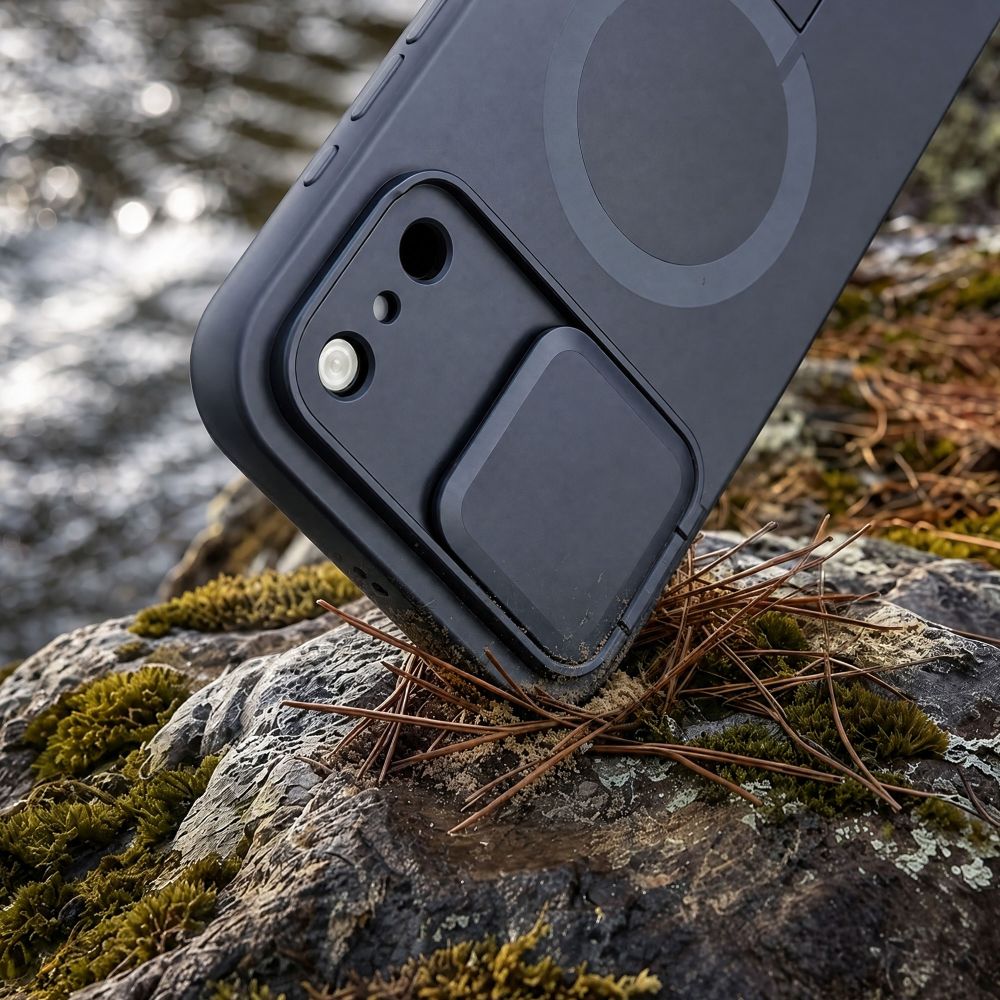 Tech-Protect Kevlar Aura MagSafe-etui til iPhone 18 Pro Max / 17 Pro Max – marineblå