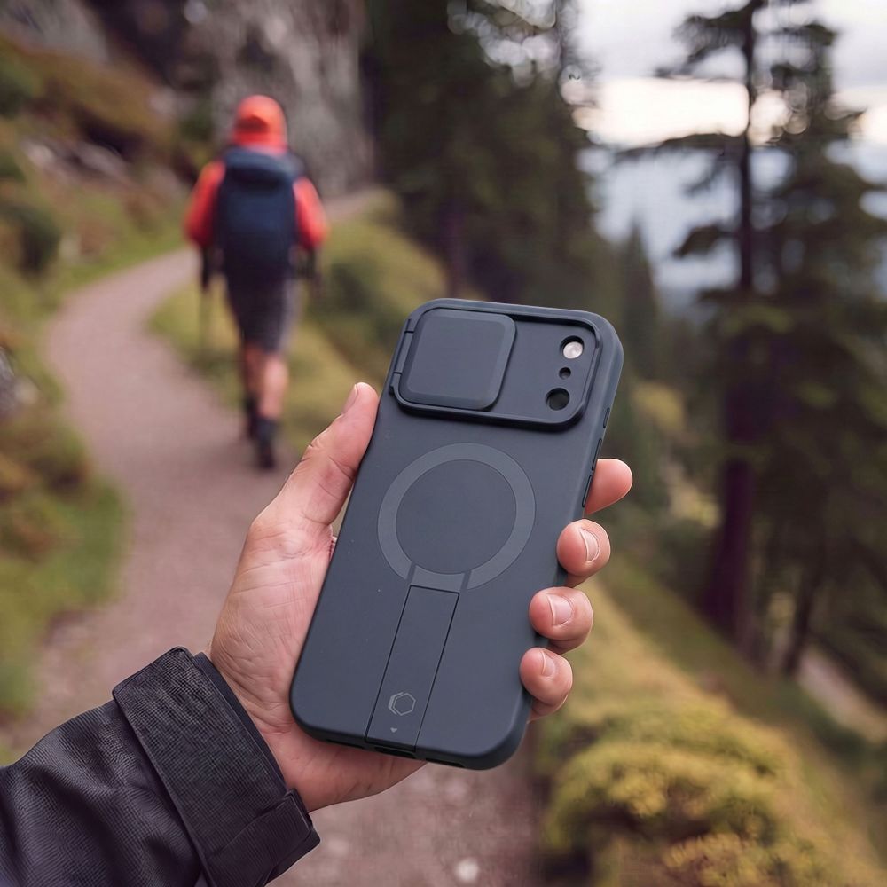 Tech-Protect Kevlar Aura MagSafe-etui til iPhone 18 Pro Max / 17 Pro Max – marineblå