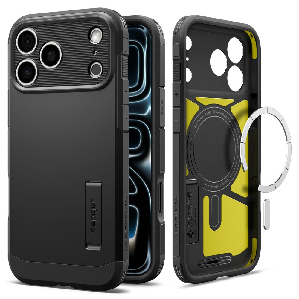 Spigen Tough Armor-skal för iPhone 18 Pro Max / 17 Pro Max – Svart