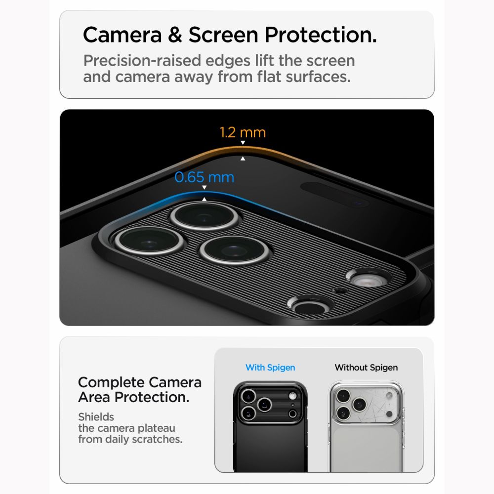 Spigen Tough Armor-etui til iPhone 18 Pro Max / 17 Pro Max – Sort