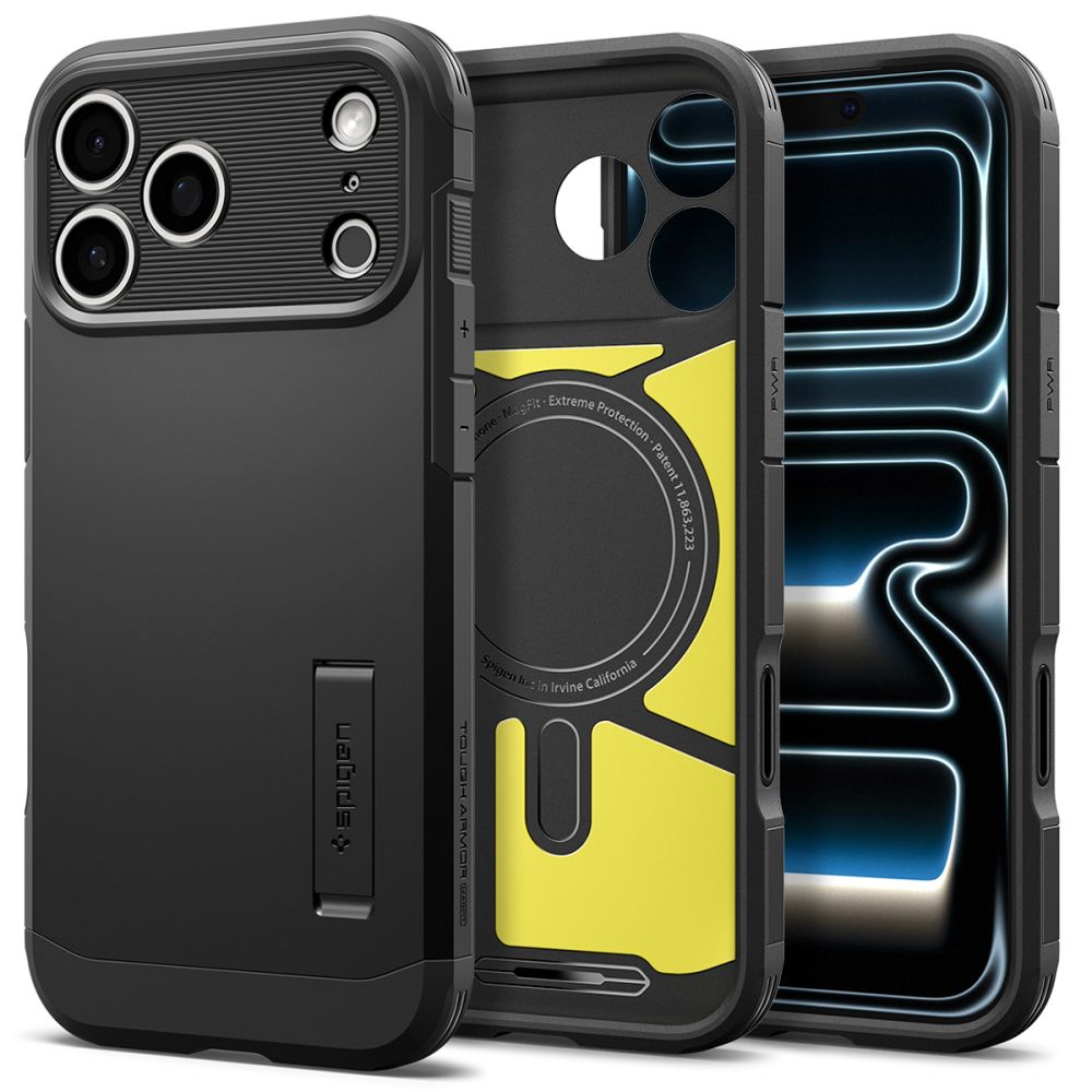 Spigen Tough Armor-etui til iPhone 18 Pro Max / 17 Pro Max – Sort