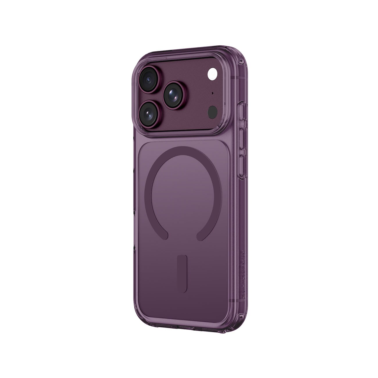 AmazingThing Minimal Mag Drop Proof-skal med 3 linser för iPhone 18 Pro, MagSafe, nyckelband – Lila