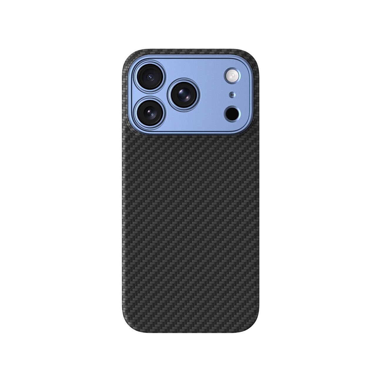 AmazingThing Titan Max-objektivetui til iPhone 18 Pro Max, aramidfiber, kameradæksel, MagSafe – blå