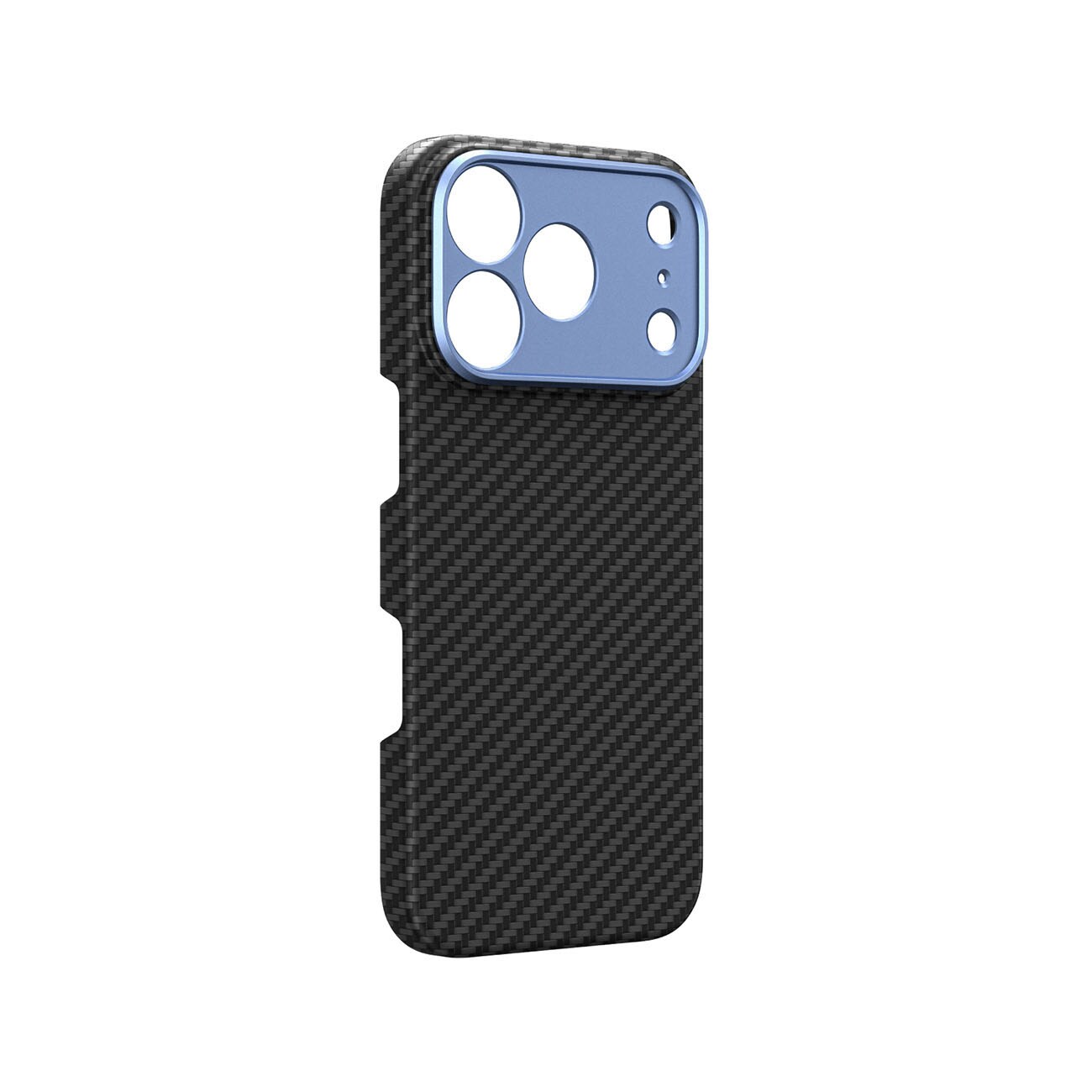AmazingThing Titan Max-objektivetui til iPhone 18 Pro Max, aramidfiber, kameradæksel, MagSafe – blå