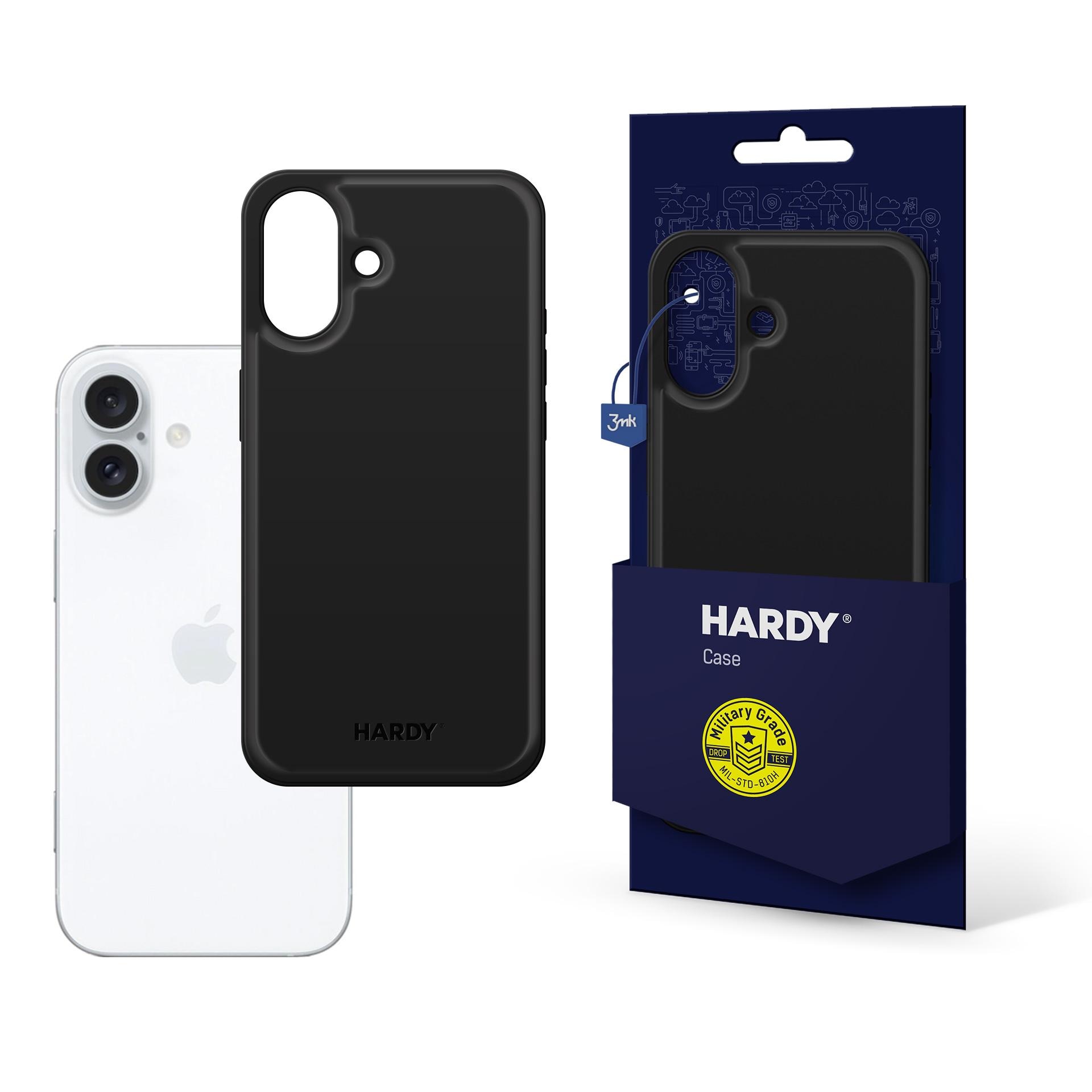 3mk Hardy Apple Silky Leather MagCase för Apple iPhone 16 – Svart