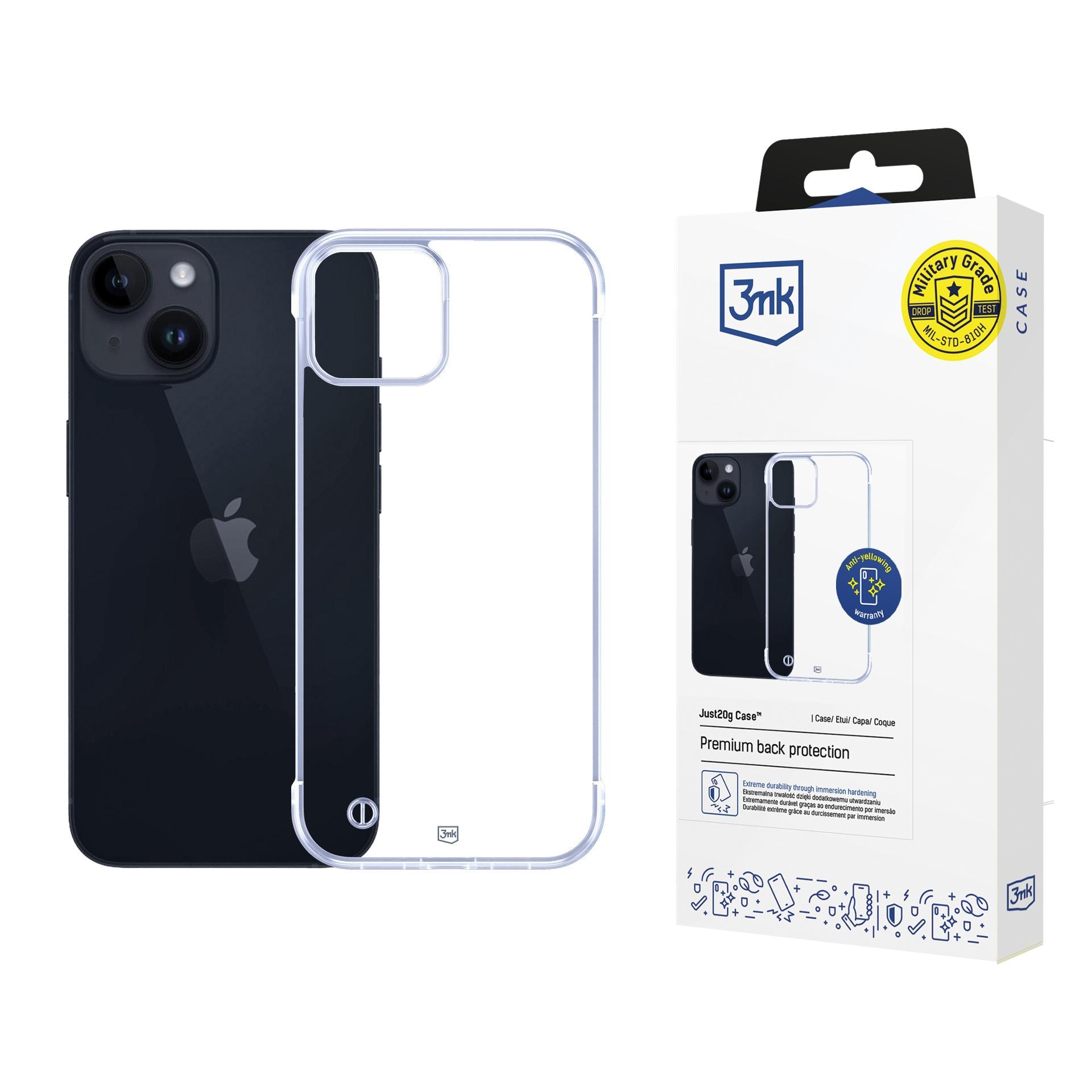 3mk Just20g genomskinligt skal för Apple iPhone 15 Plus – transparent