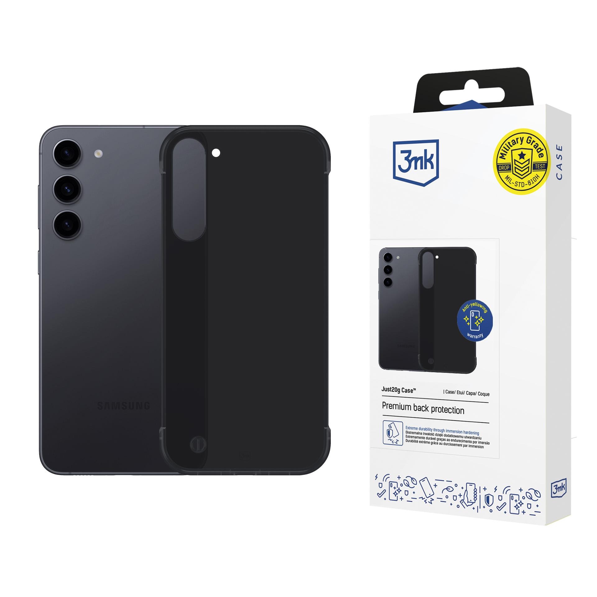3mk Just20g matt skal till Samsung Galaxy S23+ – matt svart