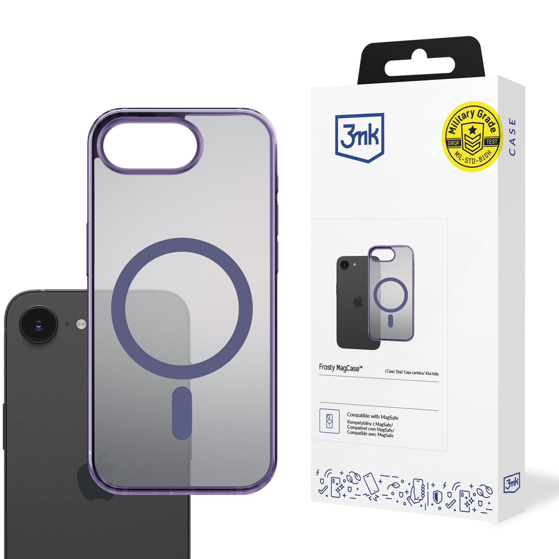 3mk Frosty MagCase för Apple iPhone 16E – lila