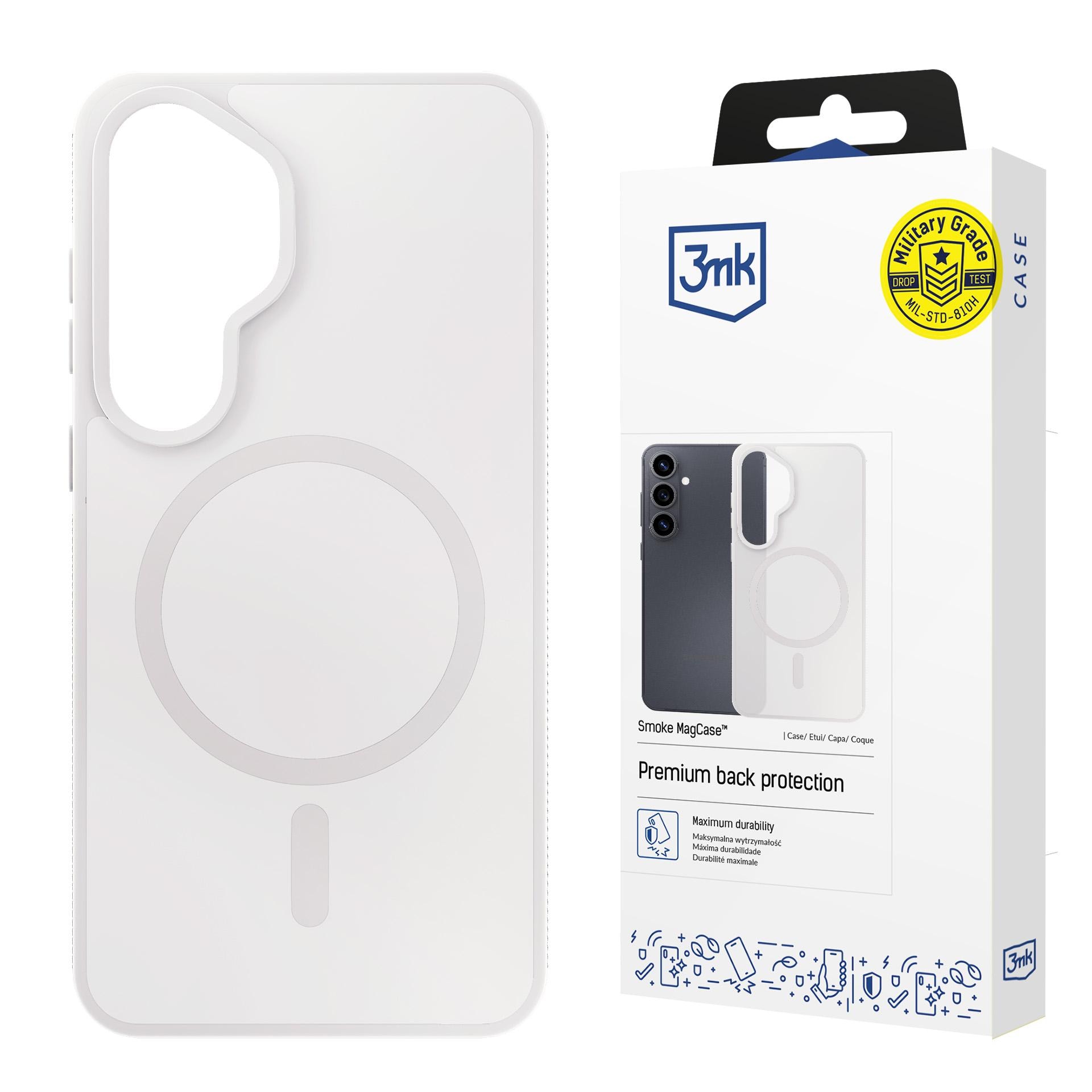 3mk Smoke MagCase för Samsung Galaxy S26 – vit
