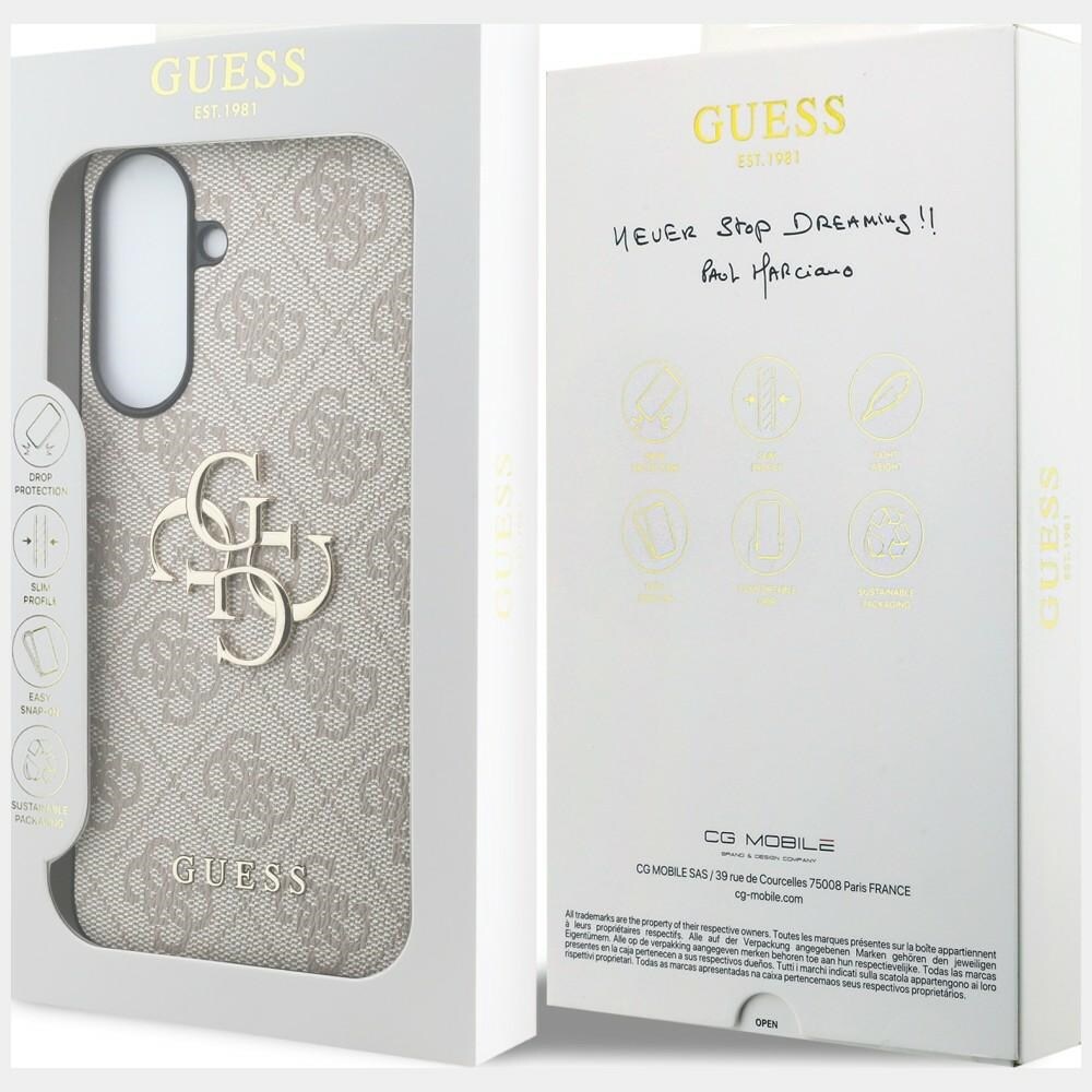 Guess læderetui med 4G-metal-logo til Samsung Galaxy A57 5G – lyserød
