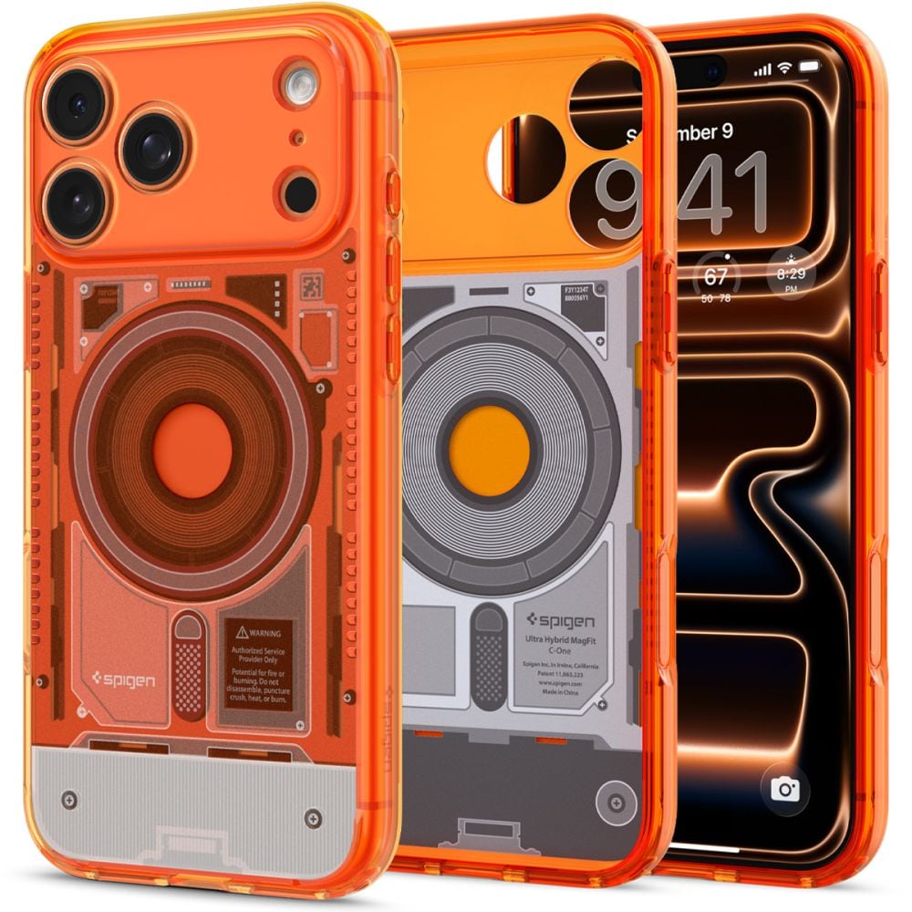 Spigen Ultra Hybrid MagSafe-fodral för iPhone 18 Pro / 17 Pro – Orange