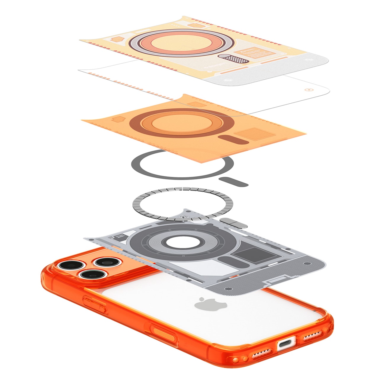 Spigen Ultra Hybrid MagSafe-etui til iPhone 18 Pro / 17 Pro – Orange