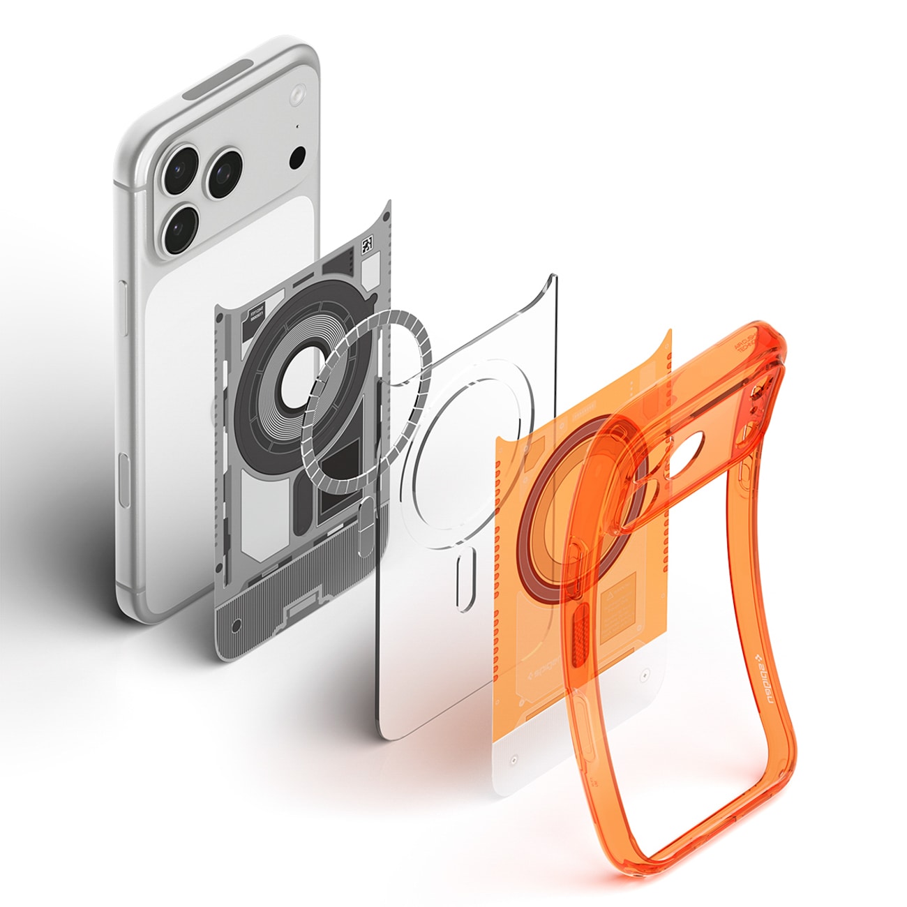 Spigen Ultra Hybrid MagSafe-etui til iPhone 18 Pro / 17 Pro – Orange