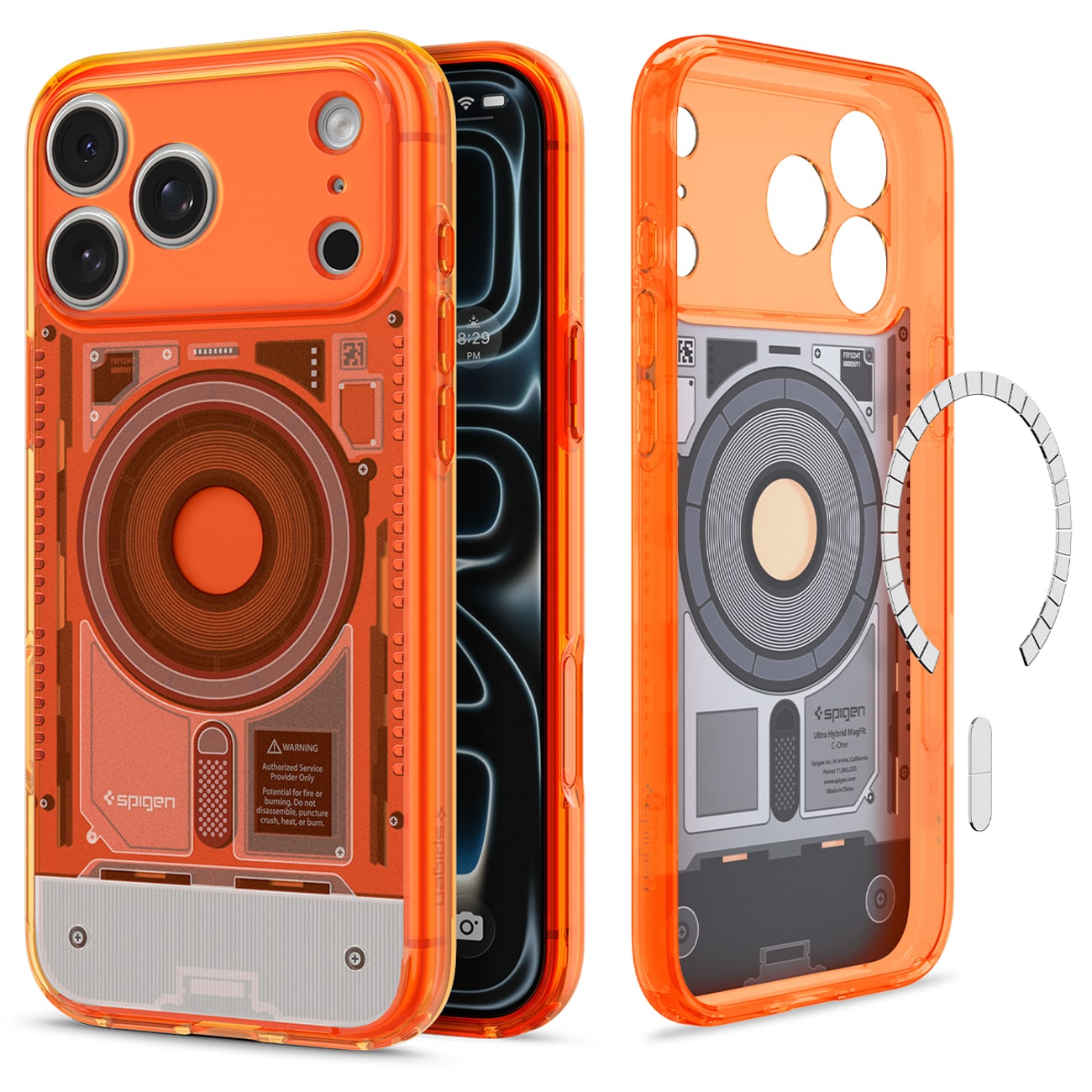 Spigen Ultra Hybrid MagSafe-etui til iPhone 18 Pro / 17 Pro – Orange