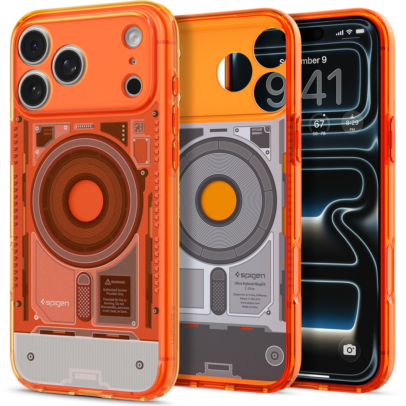 Spigen Ultra Hybrid MagSafe-etui til iPhone 18 Pro / 17 Pro – Orange