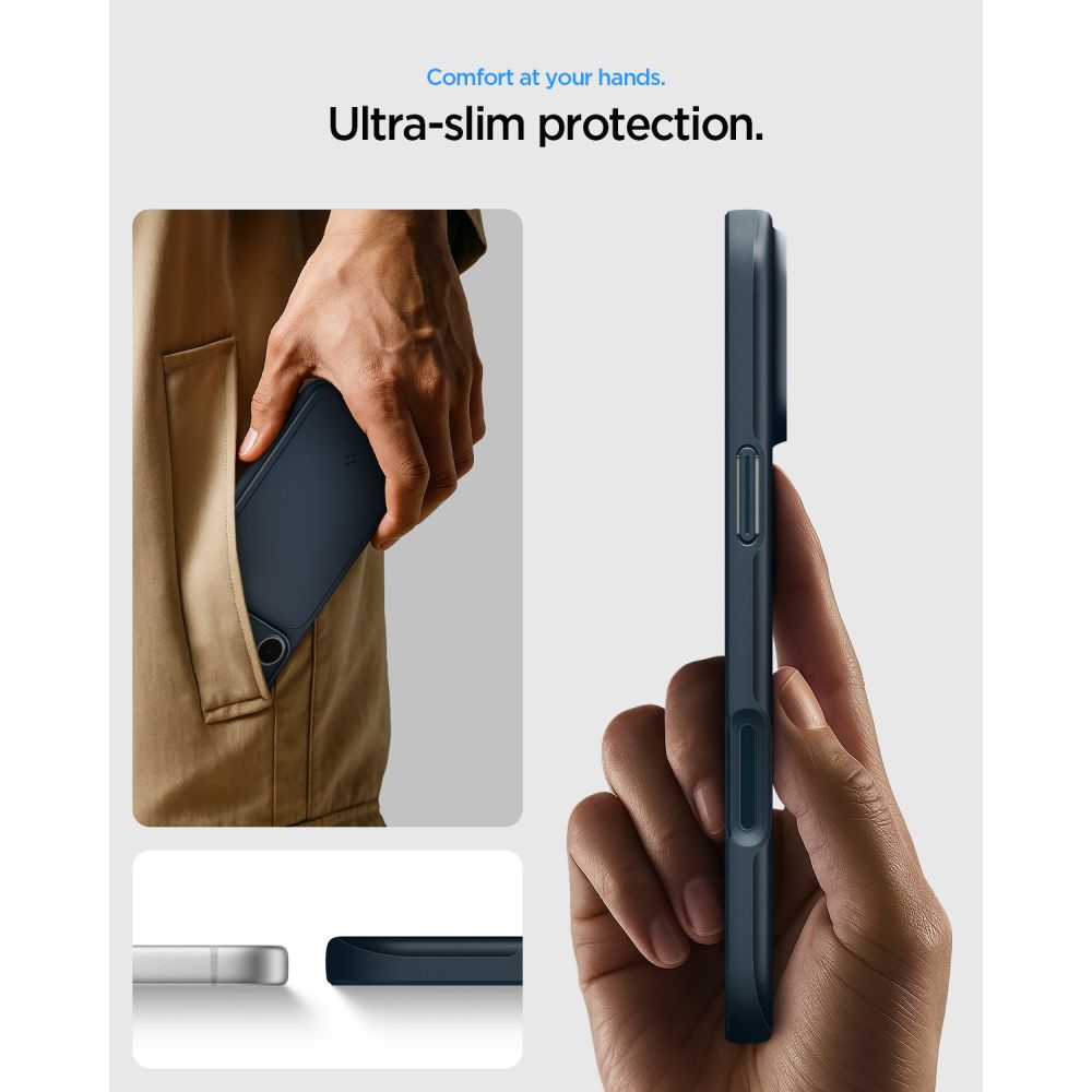 Spigen Thin Fit MagSafe-etui til iPhone 18 Pro Max / 17 Pro Max – Grå