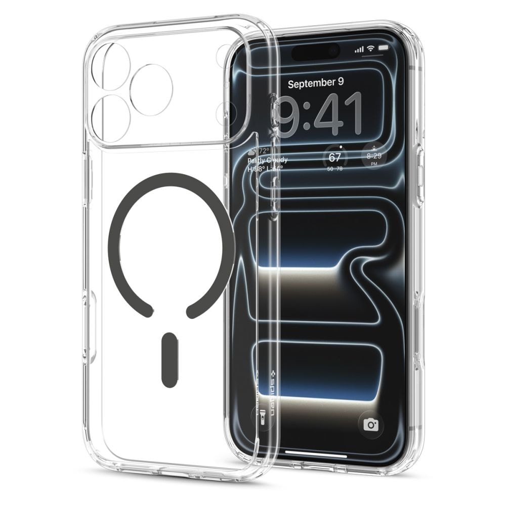 Spigen Ultra Hybrid MagSafe-etui til iPhone 18 Pro Max / 17 Pro Max – Clear Graphite