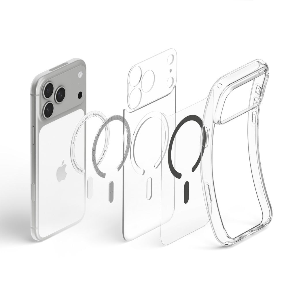 Spigen Ultra Hybrid MagSafe-etui til iPhone 18 Pro Max / 17 Pro Max – Clear Graphite
