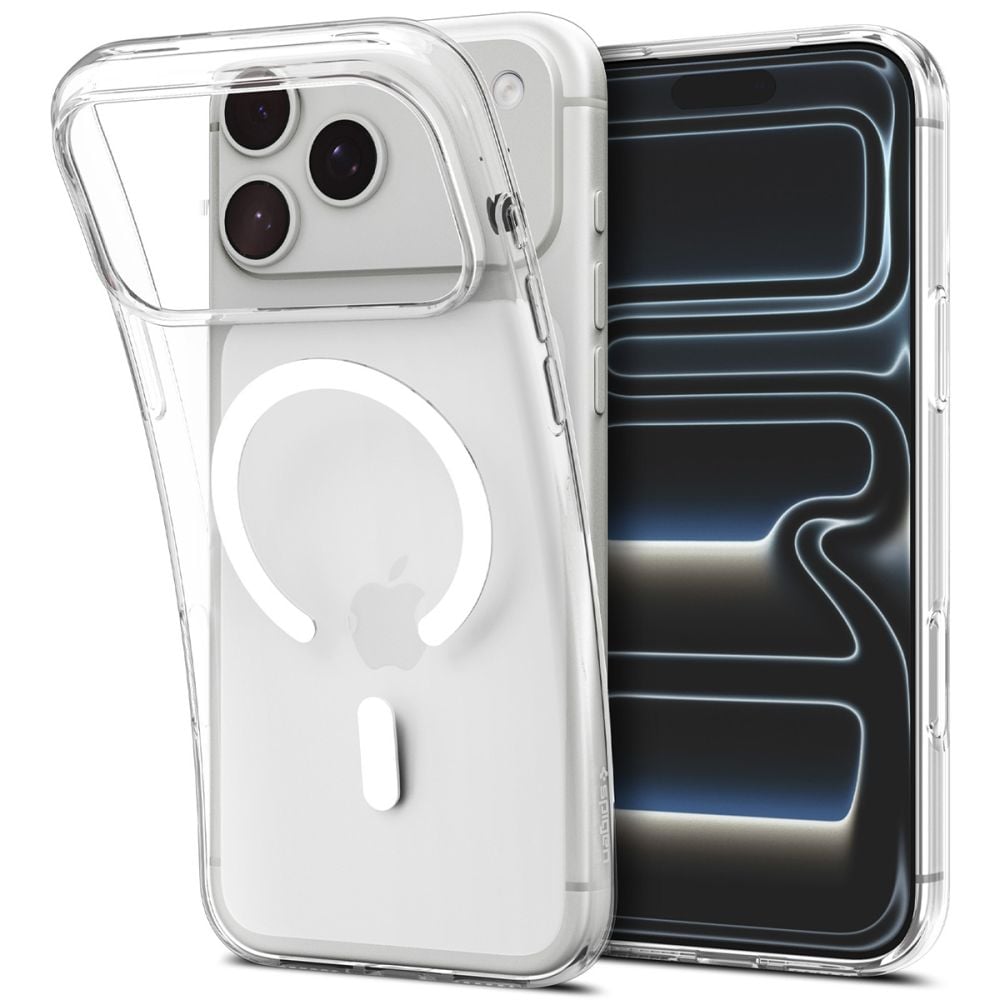 Spigen Liquid Crystal MagSafe-fodral för iPhone 18 Pro Max / 17 Pro Max – genomskinligt och vitt