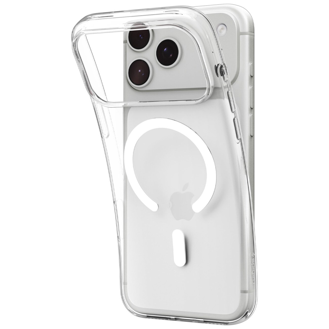 Spigen Liquid Crystal MagSafe-etui til iPhone 18 Pro Max / 17 Pro Max – gennemsigtigt og hvidt