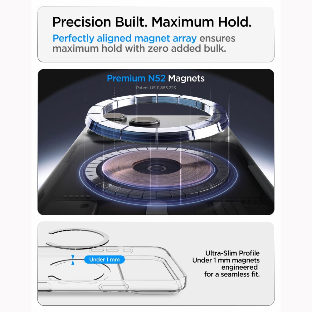 Spigen Liquid Crystal MagSafe-etui til iPhone 18 Pro Max / 17 Pro Max – gennemsigtigt og hvidt