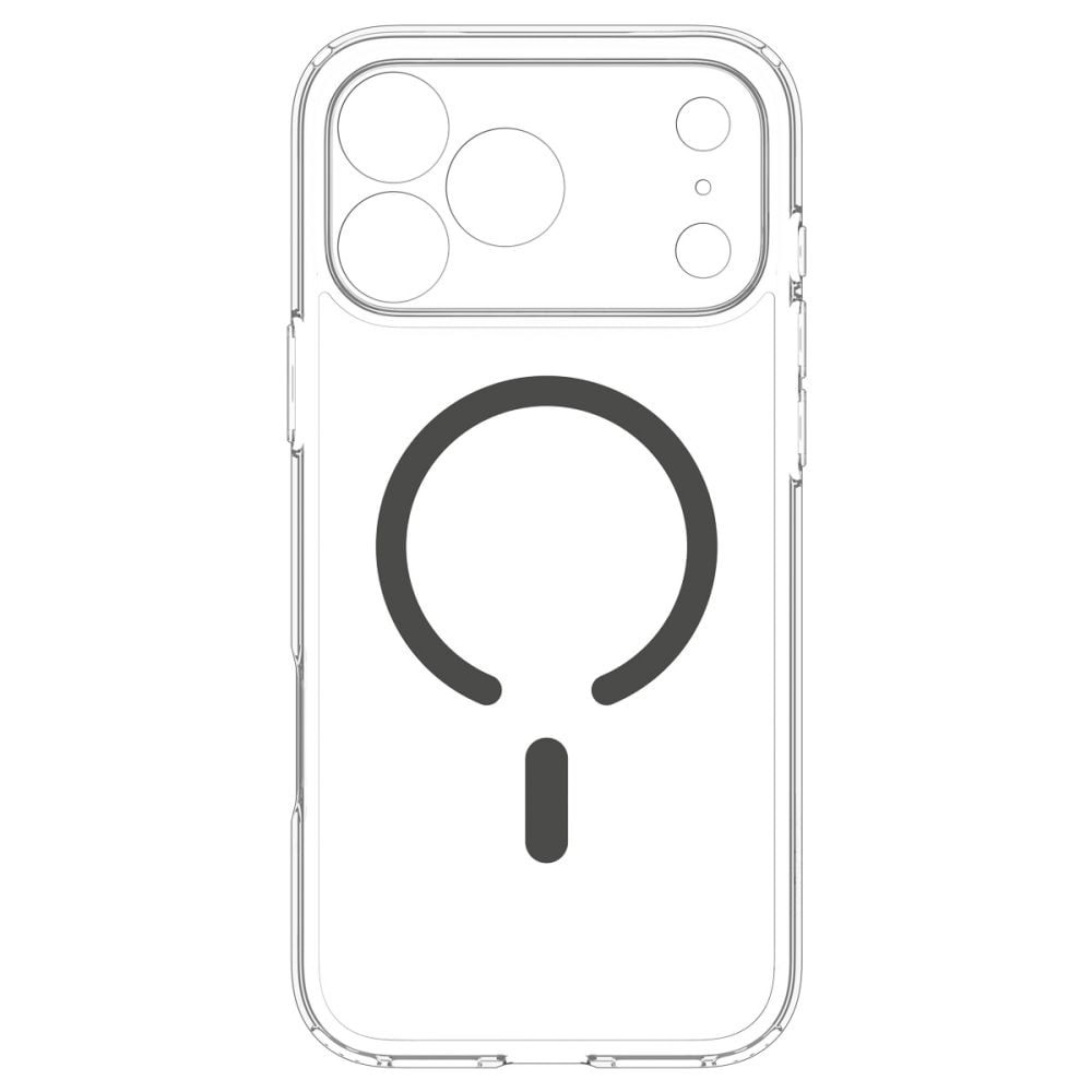 Spigen Ultra Hybrid MagSafe-etui til iPhone 18 Pro / 17 Pro – Clear Graphite