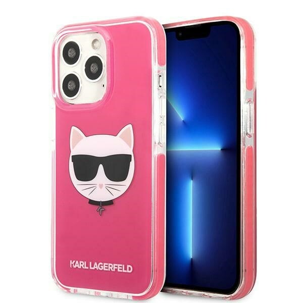 Karl Lagerfeld Choupette-skal för iPhone 13 Pro Max – fuchsia