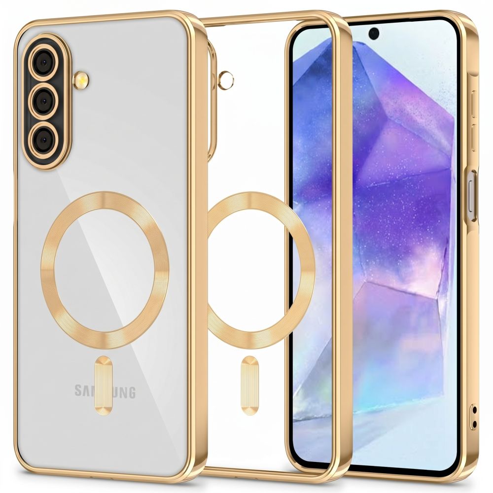 Tech-Protect MagFlex MagSafe-skal för Samsung Galaxy A27 5G – Transparent guld