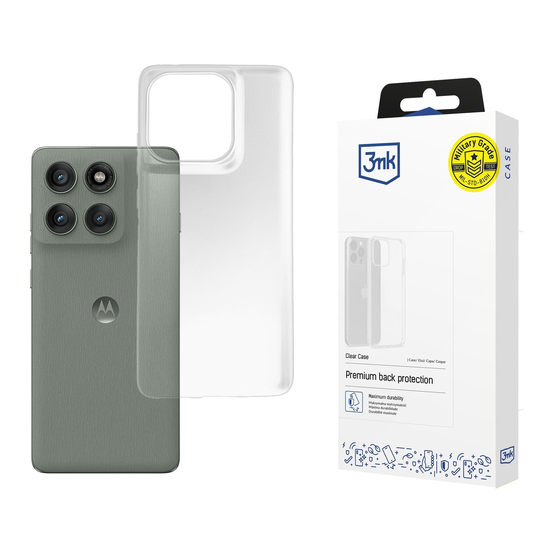 3mk Armor-skal till Motorola Edge 60 Pro – genomskinligt