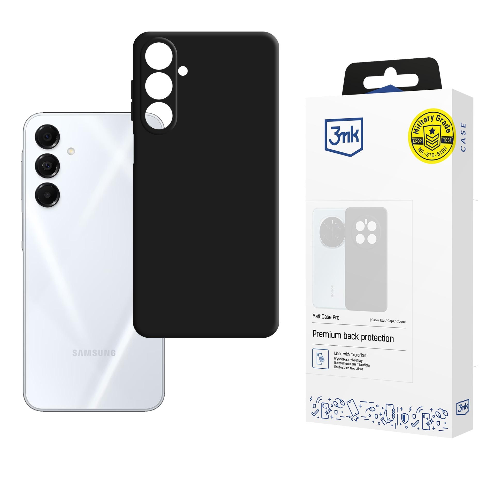 3mk Matt Case Pro till Samsung Galaxy A17 5G – matt svart