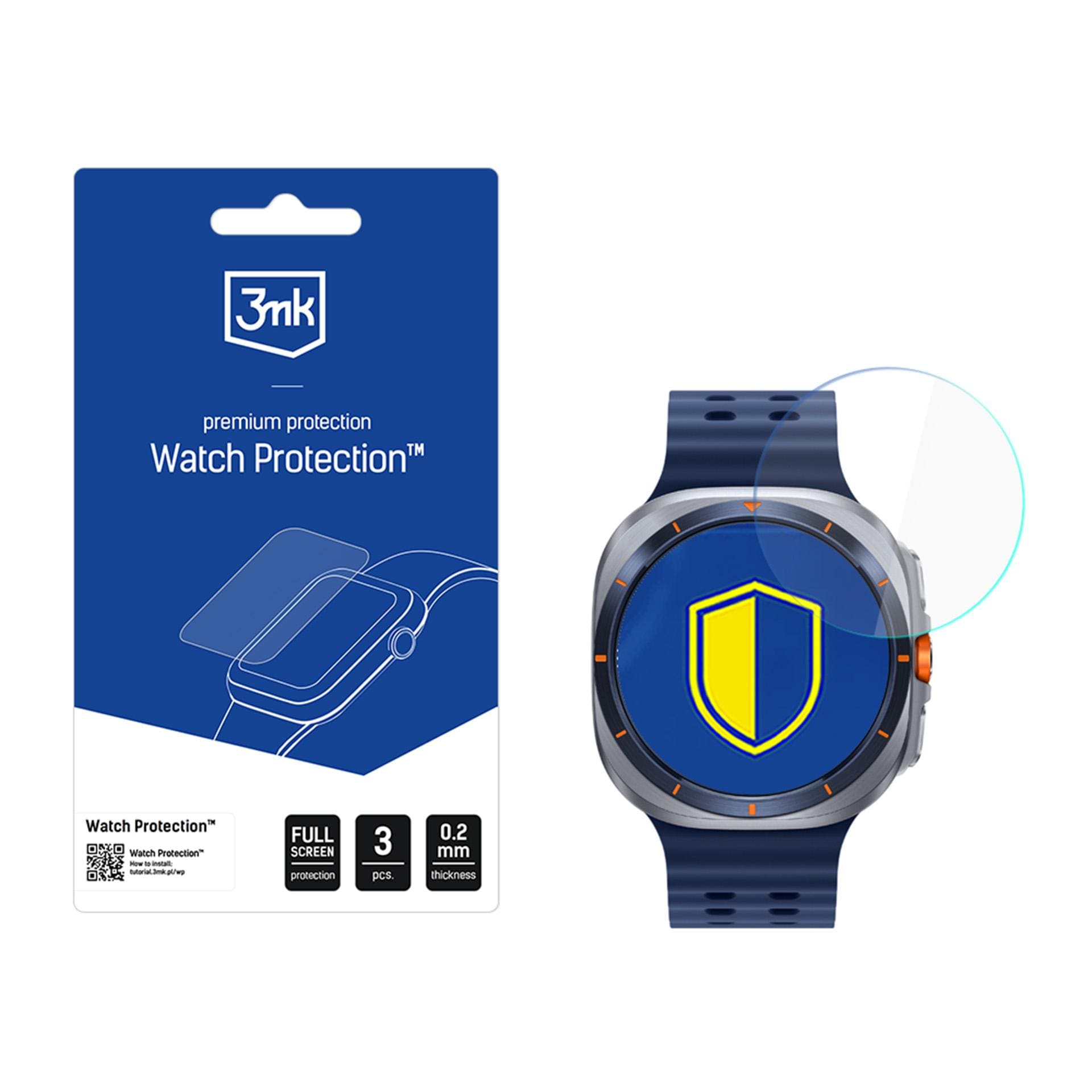 3mk Watch Protection FlexibleGlass Hybridglas till Samsung Galaxy Watch Ultra 2025