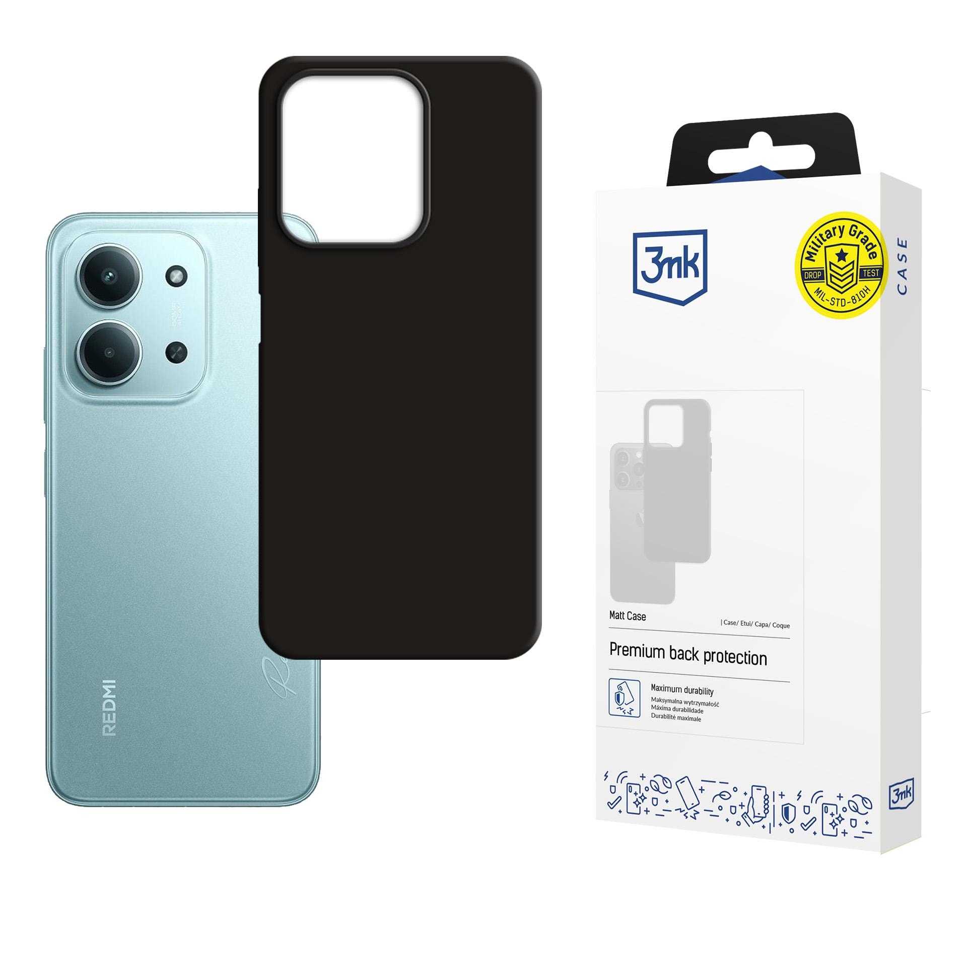 3mk matt skal till Xiaomi Redmi 15C – svart