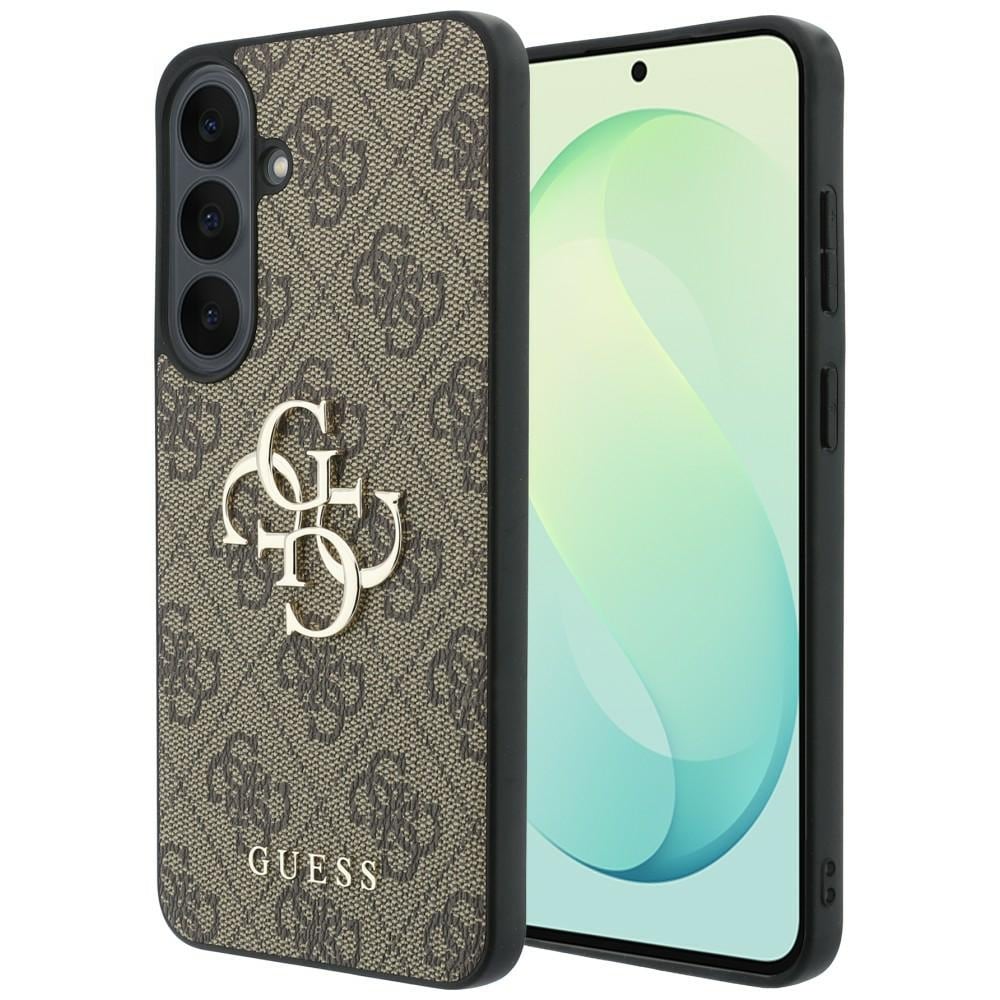 Guess läderfodral med 4G-logotyp i metall för Samsung Galaxy S26 FE – brunt
