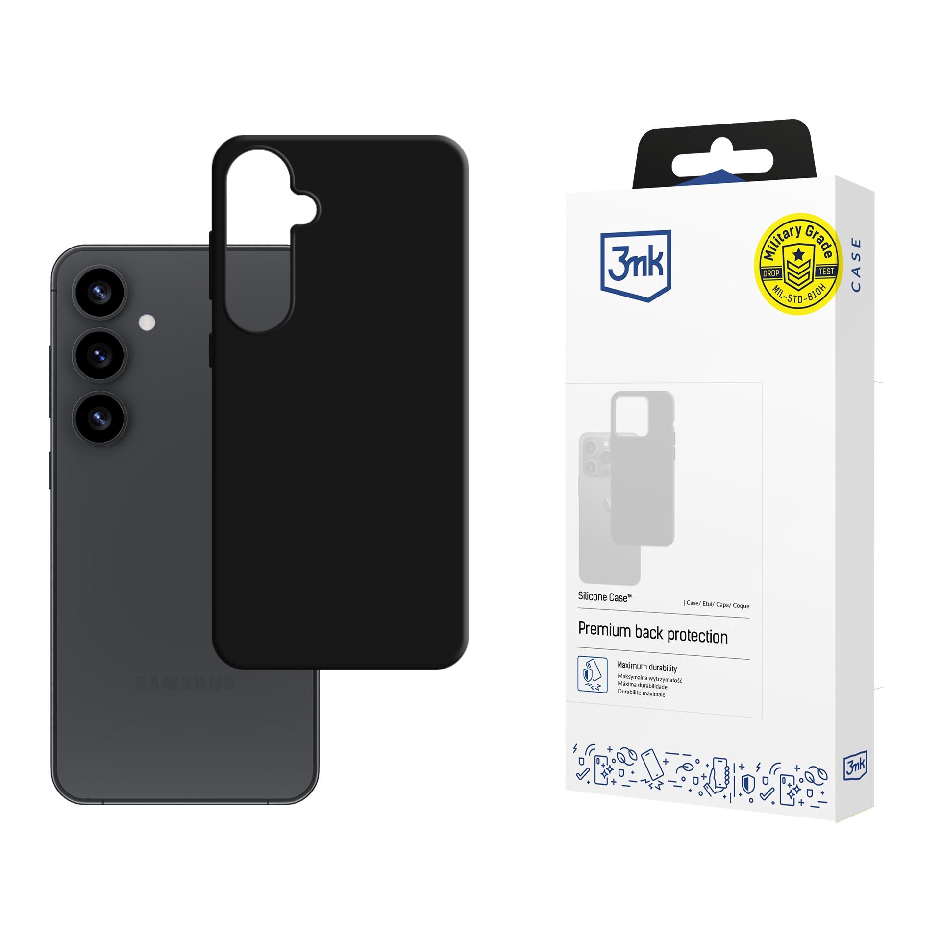 3mk silikonfodral till Samsung Galaxy S25+ – Svart