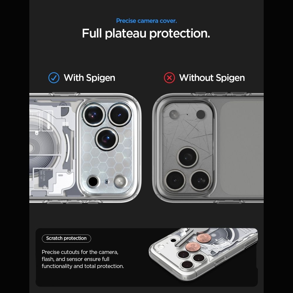 Spigen Ultra Hybrid MagSafe Zero One-etui til iPhone 18 Pro Max / 17 Pro Max – hvid