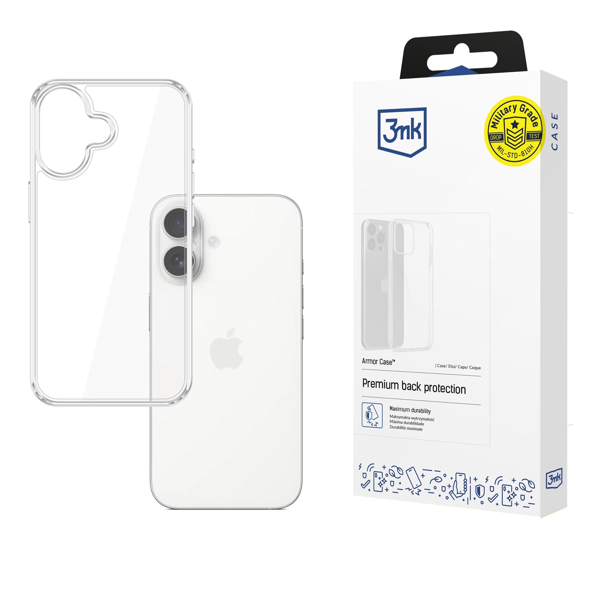 3mk Armor-fodral för Apple iPhone 17 – transparent