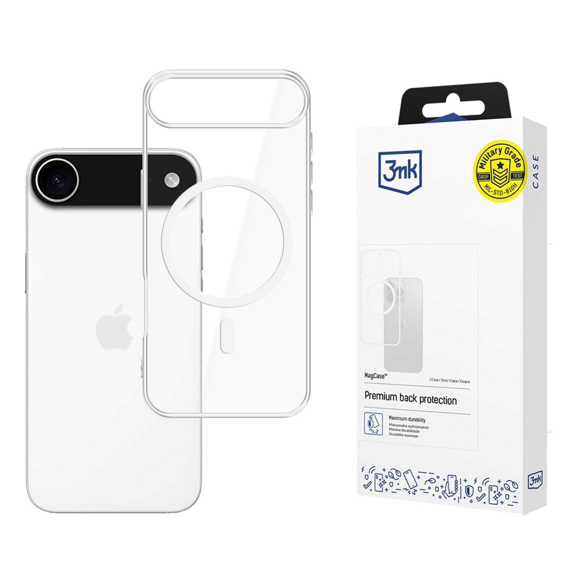 3mk MagCase för iPhone 17 Air – genomskinligt