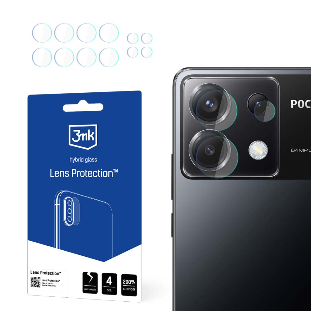 3mk Lens Protection™ hybridkameraglas för Xiaomi Poco X6 5G