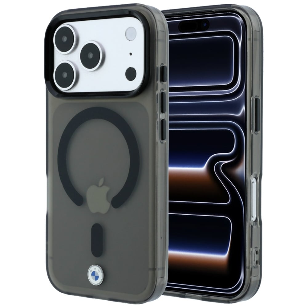 BMW Sign MagSafe-etui med frostet IML og metal-logo til iPhone 17 Pro / 18 Pro – Sort