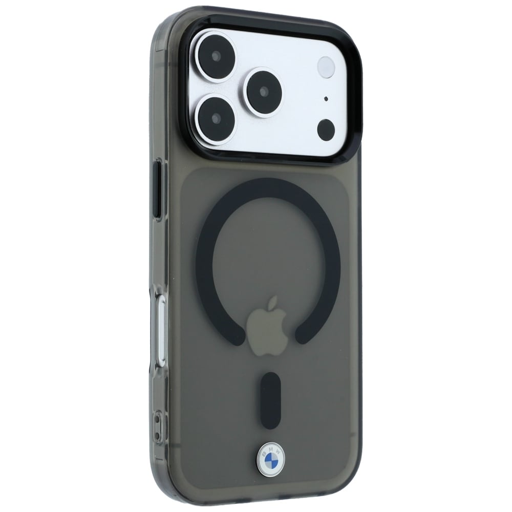 BMW Sign MagSafe-etui med frostet IML og metal-logo til iPhone 17 Pro / 18 Pro – Sort