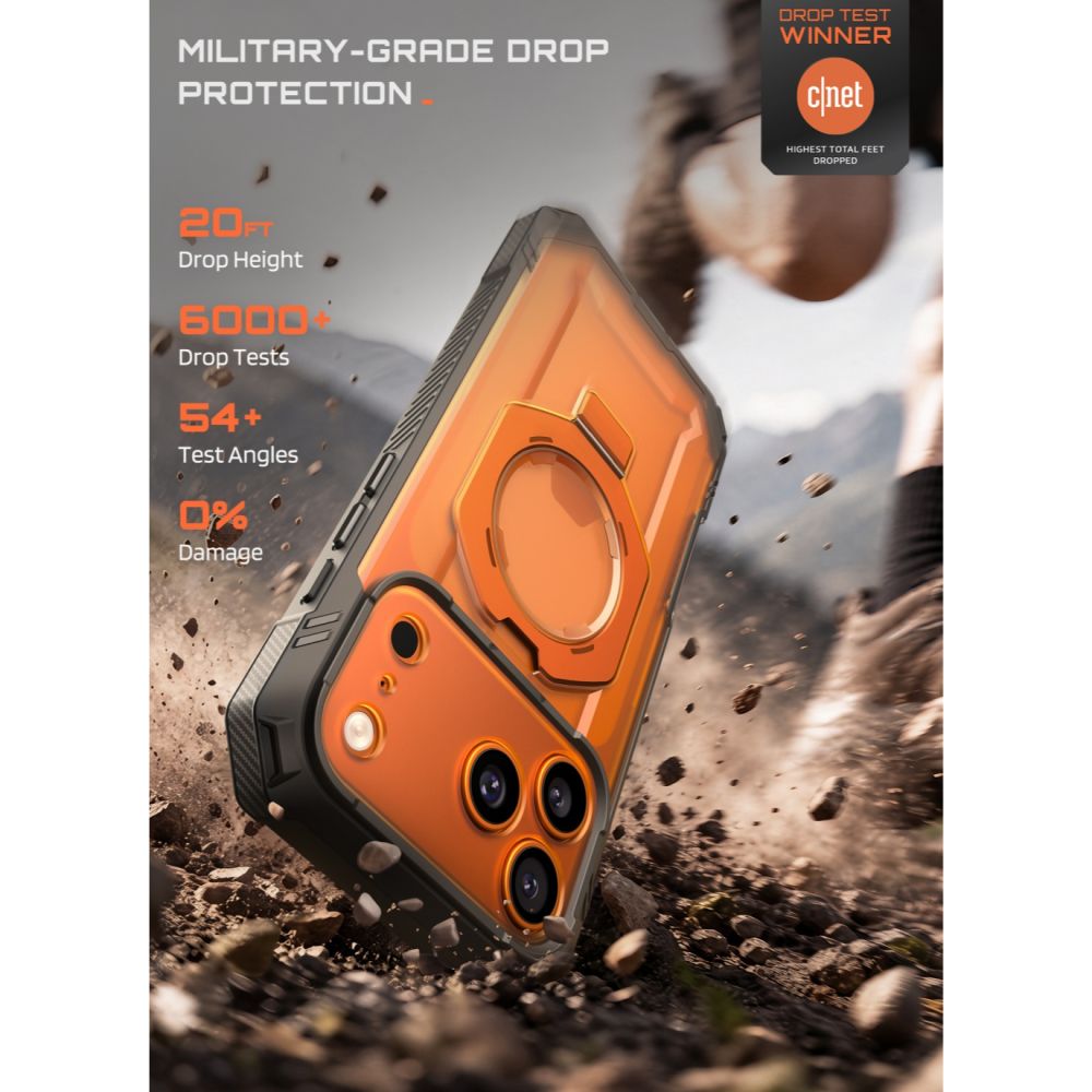 Supcase Grip Pro Mag MagSafe-etui til iPhone 18 Pro / 17 Pro – Orange