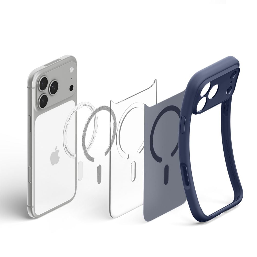 Spigen Ultra Hybrid MagSafe-etui til iPhone 18 Pro Max / 17 Pro Max – mørkeblå