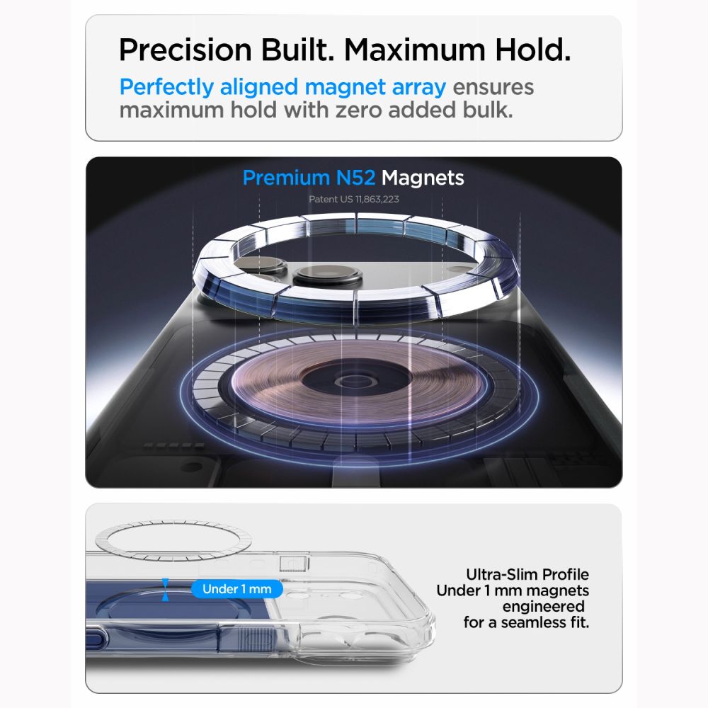 Spigen Ultra Hybrid MagSafe-etui til iPhone 18 Pro Max / 17 Pro Max – matblå